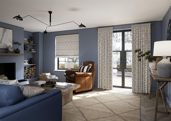 Land & Shore Lorie, Blue Red - Roman Blind - Image 6